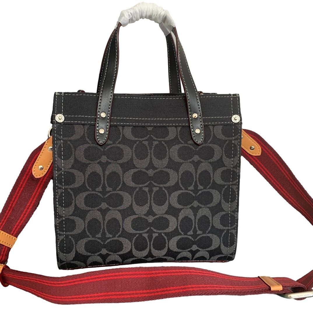 COACH Field Tote 22 Signature Denim 2way Bag CG091 Outlet