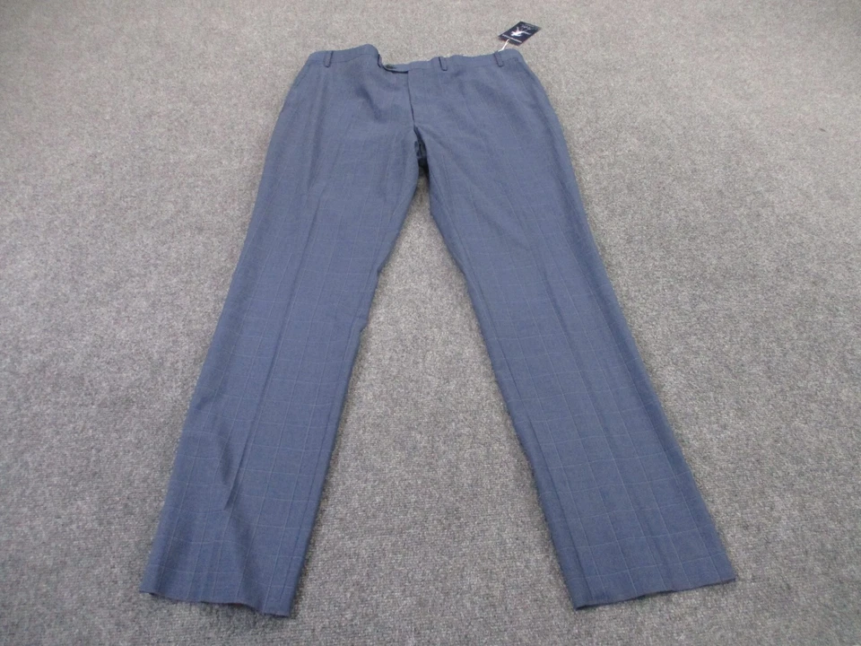 Ralph Lauren Pants Mens 44 Plaid Wool Chino Business Comfort Flex Unhemmed NEW - Image 2 of 4