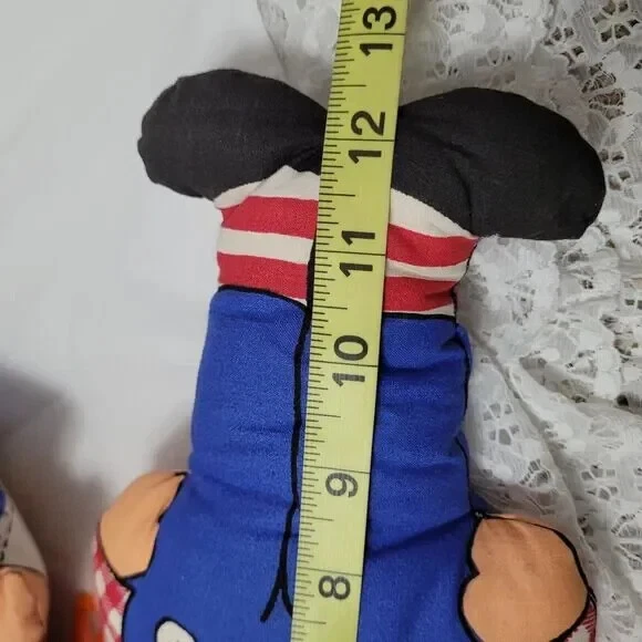 Raggedy Ann 手工制作 复古 2 件套 女孩 男孩 红色 头发 收藏 装饰纱线 — 第 4/4 张图片