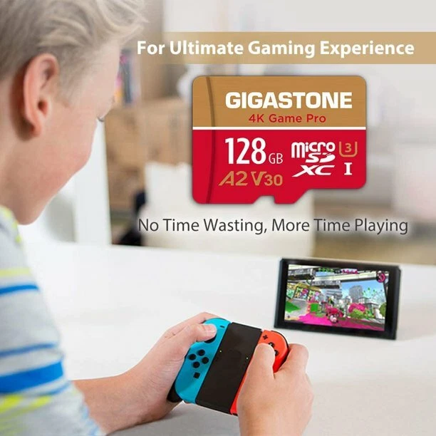 Gigastone 128GB Micro SD Card, 4K Game Pro, Switch Compatible - Image 2 of 4