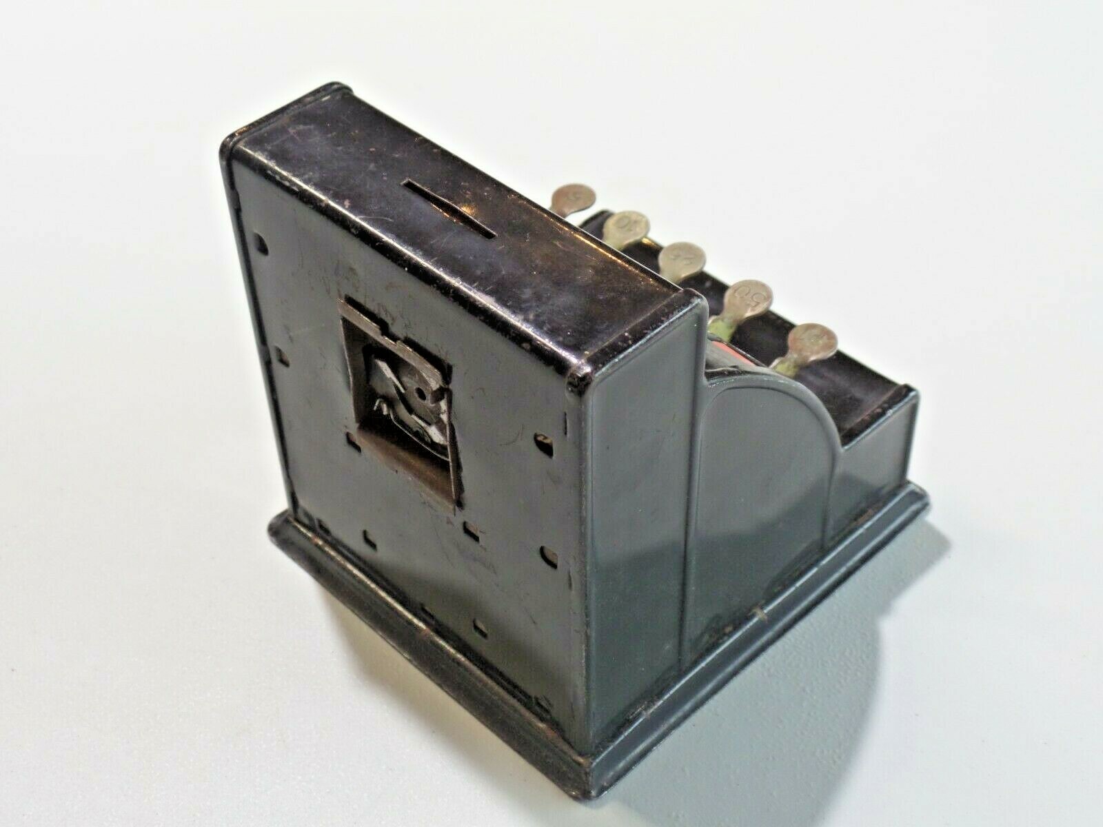 как выглядит Durable Toy Novelty Co Store Cash Register Vintage Metal Tin Coin Bank фото