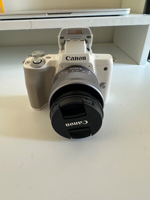 Canon EOS M50 Mark II Mirrorless Digital Camera with 15-45mm Lens - Bundle