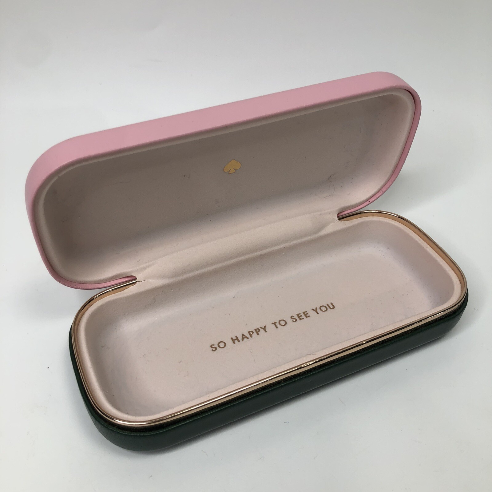 Kate Spade New York Reading Glasses Case Pink/Green So Happy to see you thumbnail 2