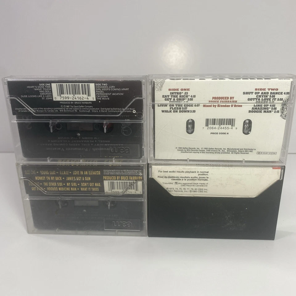 Aerosmith Cassette Tape Lot x4 Permanent Vacation Get A Grip Pump Greatest Hits - Image 3 of 4
