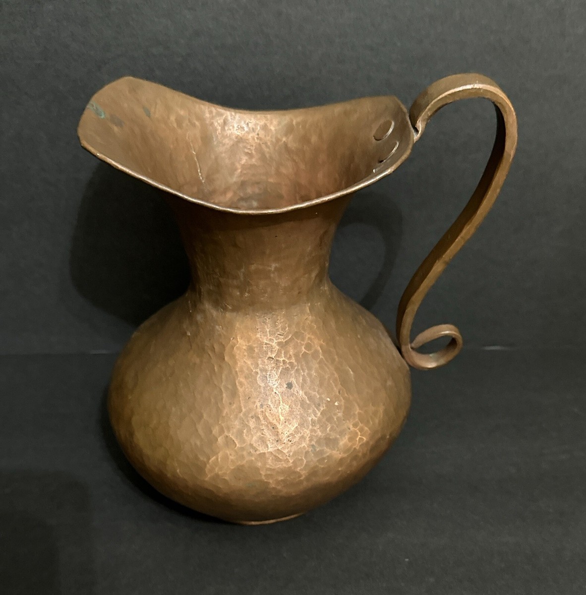 Antique 1850-1890's Primitive Arts & Crafts Hand Hammered Copper