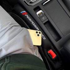 2x Auto Car Universal Autositz Lücke Lückenfüller Pad PU Leder Für BMW Schwarz
