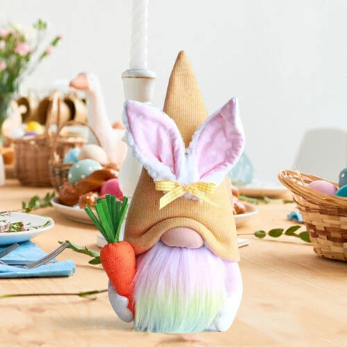 UK Easter Bunny Gnome Plush Doll Dwarf Decoration Spring Gnomes Stuffed Toy Gift - Picture 7 of 14