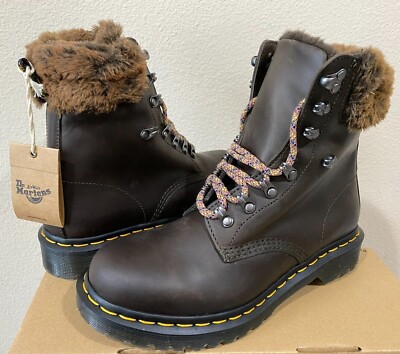 Martens 1460 Serena Collar Streeter Faux Fur Lined Boots