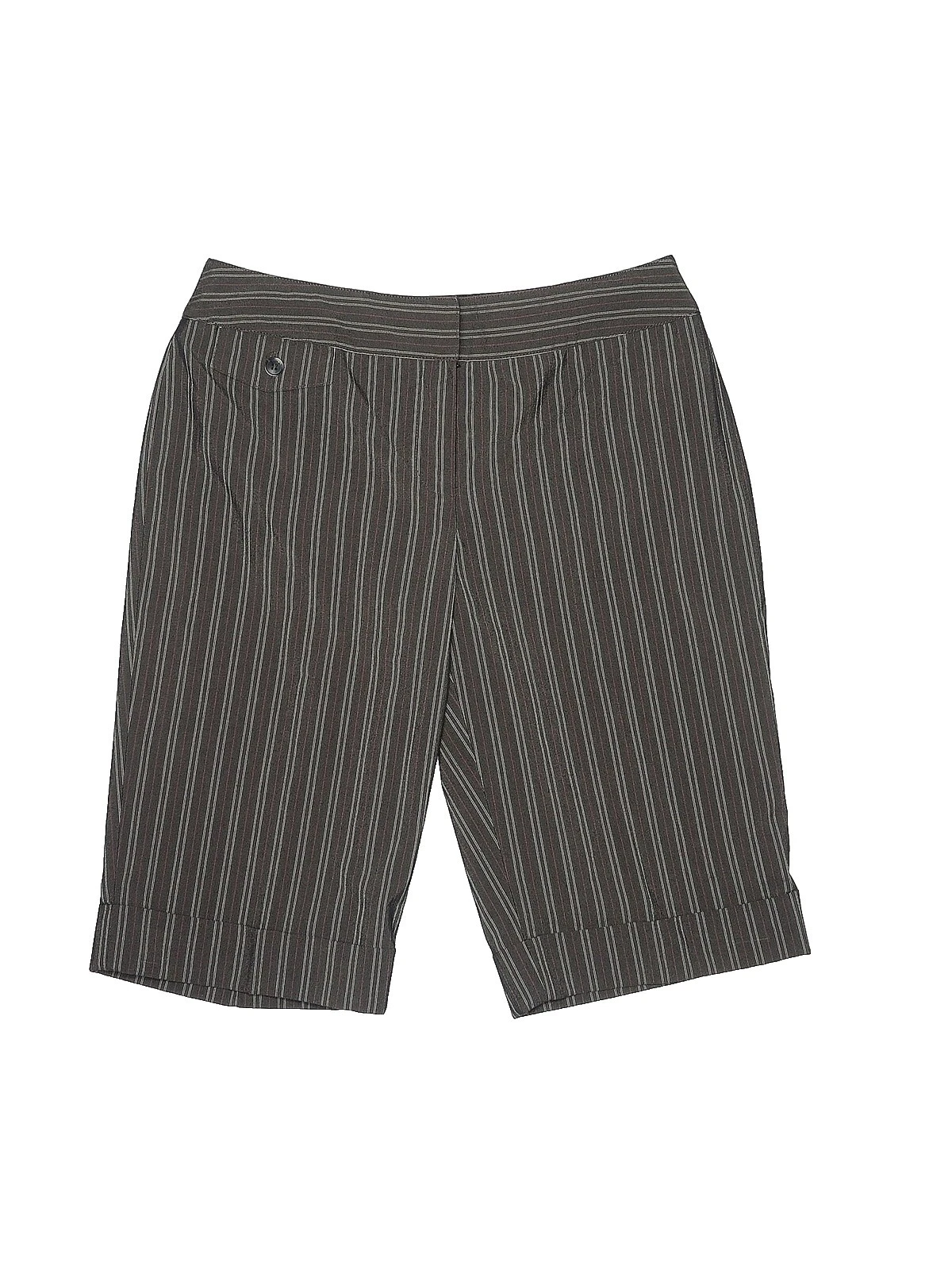 Estilo & co. Pantalones cortos para mujer a rayas de poliéster