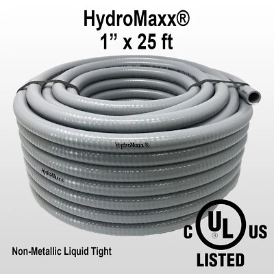 HYDROMAXX 1" x 25 ft Flexible Liquid Tight, Non-Metallic Electrical Conduit - UL Listed