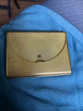 Vintage 1950’s Coty Tri-Fold “Envelope” Rectangle Brass Compact