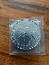 1977 Queen Elizabeth II Silver Jubilee Commemorative Crown Coin DG.REG FD
