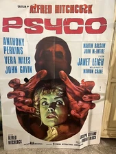 Alfred Hitchcock- Psyco- Manifesto Originale 2 Ed Italiana 1969 - Iaia Art -RARO