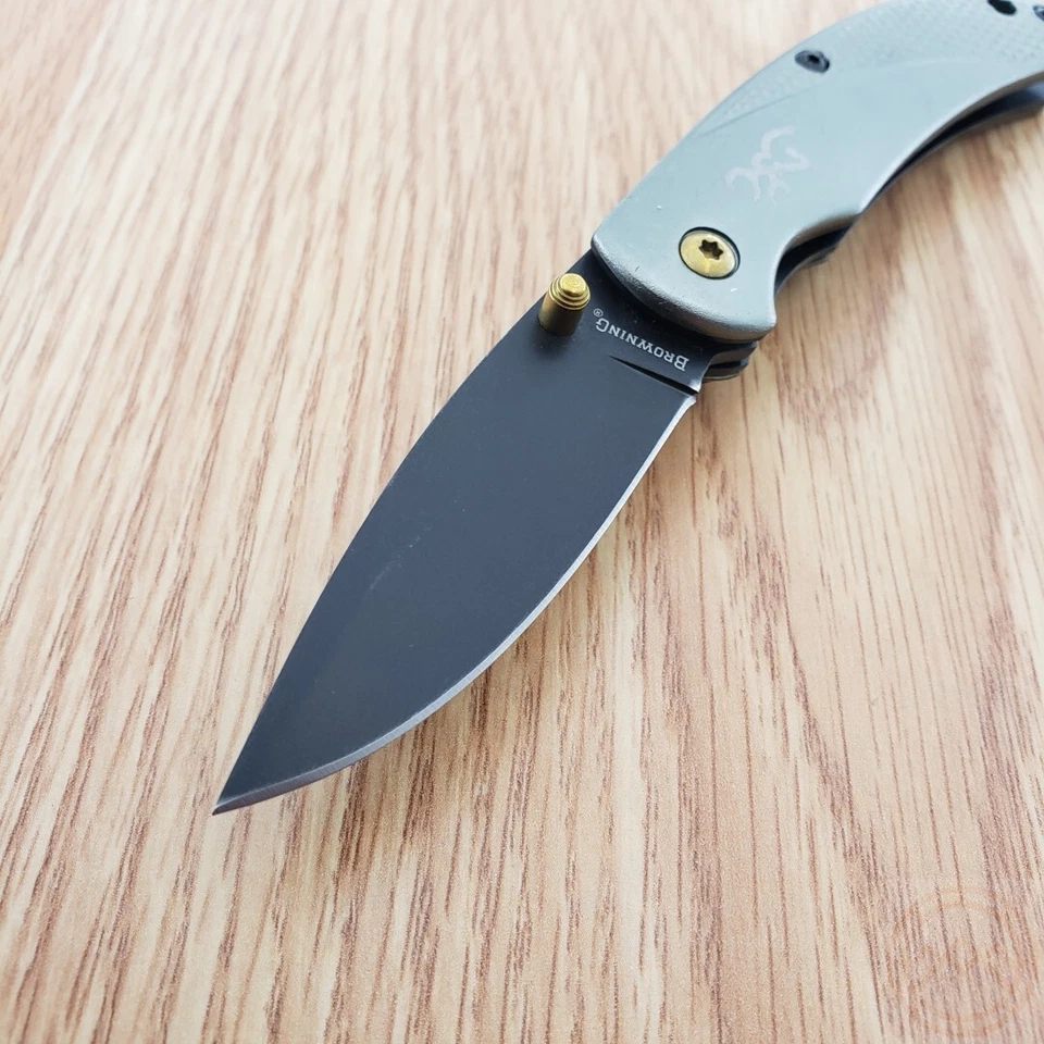 Navaja de bolsillo pequeña Browning Prism III hoja de acero inoxidable mango de aleación de aluminio Foto 2 de 4