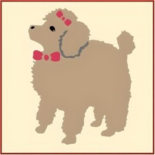 POODLE 2 STENCIL - DOGS Puppies Animal Lover DIY Template - The Artful Stencil