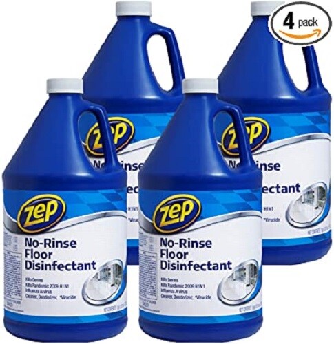 Zep No-Rinse Floor Cleaner ZUNRS128 ~ Case of 4 ~ 1/Gal Cleans and Deodorizes - Picture 1 of 1