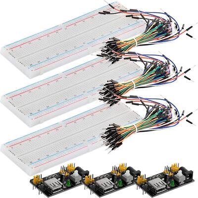 3 x Kompatibel mit MB-102 Kit - 830 Tie Point Lötfrei Plug-in Prototyp PCB