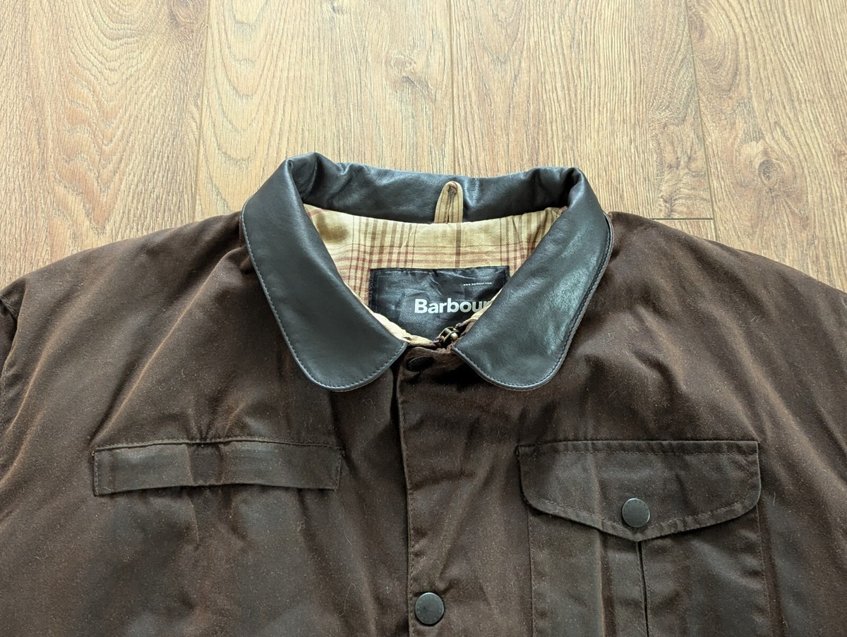 Barbour A1551 Bushman Wax Jacket Made In England Waxed Cotton
