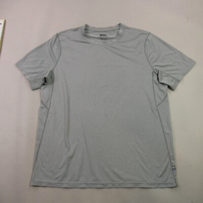 Fjall Raven Shirt Mens 2XL Short Sleeve Crew Neck Outdoors Lightweight Gray