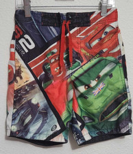 Cars Movie Graphic Print Boys Size 4/5 Swim Trunk Shorts