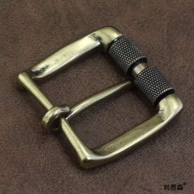 1X Hommes de Rechange Laiton Boucle Rouleau 4cm Inside Large pour Cuir Pression - Photo 1/4