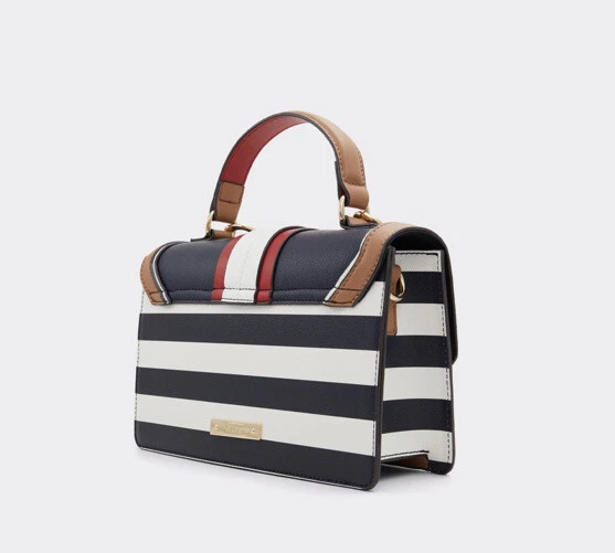 Bolso Bandolera/Asa Superior Aldo Ybaynn Rayado Azul Blanco Con Rojo Nuevo con Etiquetas Foto 4 de 4