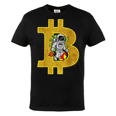 Bitcoin Krypto Geschenk T Shirt Herren BTC Crypto Blockchain Shirt