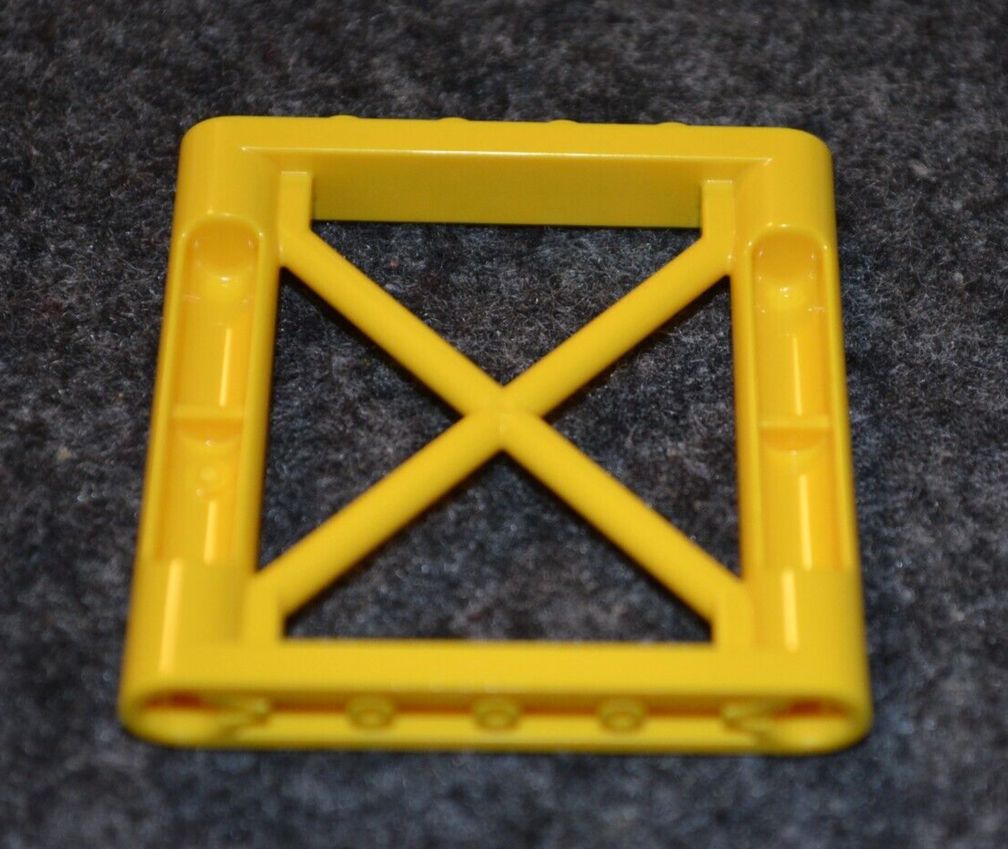 1) 1x6x5 Yellow Wall Panel w/ Cross Brace Brick ~ New Lego Parts