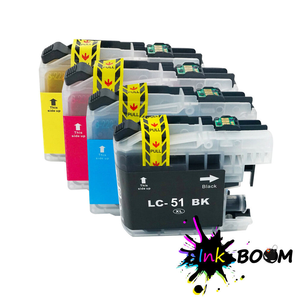 Brother LC51 4-Pack Ink Cartridges for FAX-2480C MFC-650CDW DCP-150C DCP-770CW-image