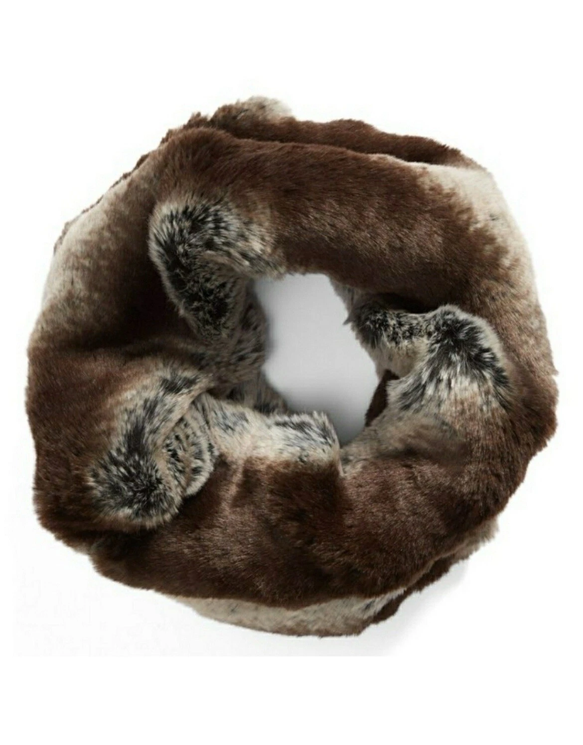 Badgley Mischka Neck Warmer Scarf Ring Faux Fur