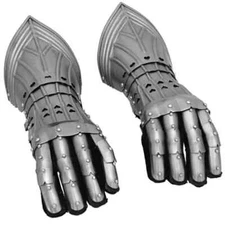 18GA Knight Finger Gauntlets Armor Gloves Steel Medieval Late Gothic Costume new