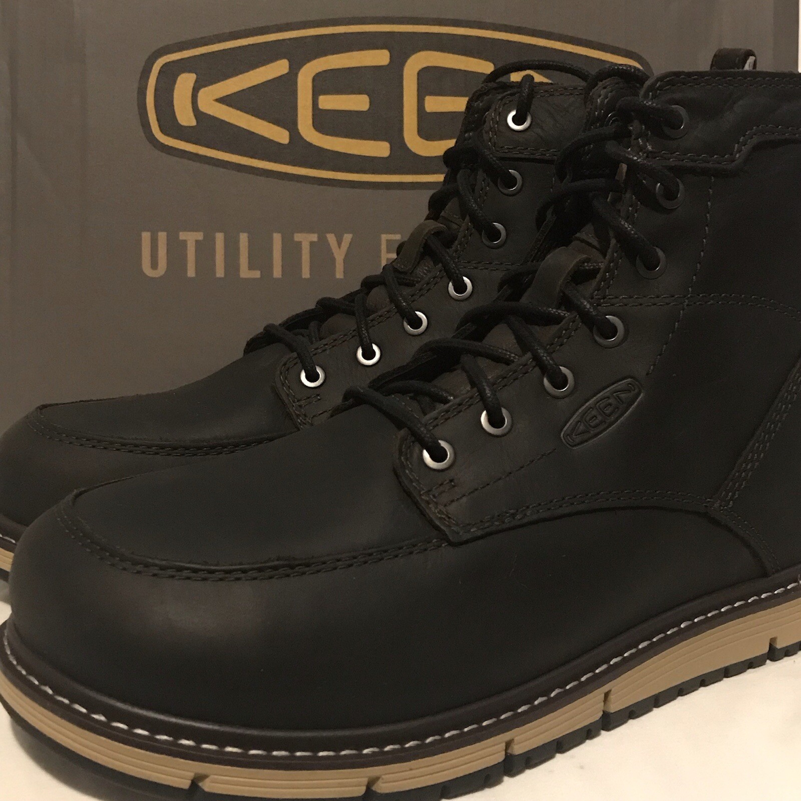 Stivali da lavoro NUOVI KEEN Utility da uomo taglia 15 M San Jose 6” punta in lega WP 1022106