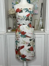 True Decadence Tropical Asian Brocade Dress Size 14 NWT Spaghetti Strap Sheath