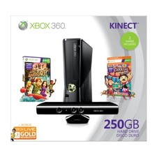 Xbox 360 S 250GB Carnival Games Bundle With Kinect Very Good 6Z