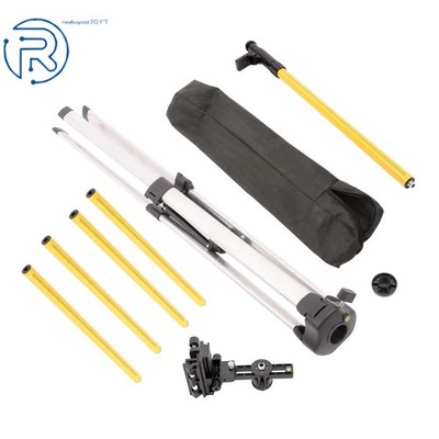 12 Ft / 3.7M Laser Level Pole with Tripod, with 1/4'' by 20'' Laser Mount