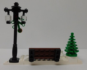 100% - 2012 LEGO CHRISTMAS SET 3300014 Horse Drawn Sleigh Bench Snow Minifigures