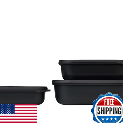 Mepal Multi Bowl Cirqula 3-Piece Set Food Storage Container Lid - Suitable As