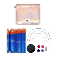 Interchangeable Circular Knitting Needle Set 3.0-6.5mm Circular Knitting Pins