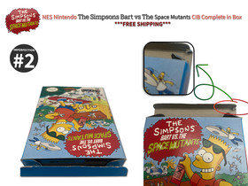 NES Nintendo The Simpsons Bart vs The Space Mutants CIB Complete *FREE SHIPPING*