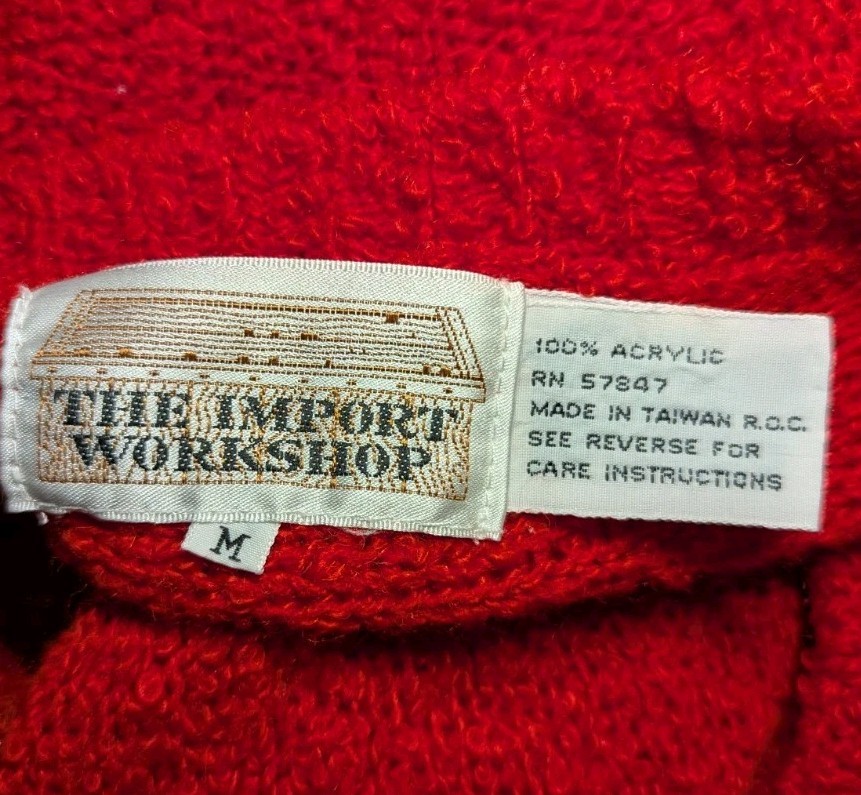 THE IMPORT WORKSHOP Red Pullover Knit Sweater DOL… - image 2
