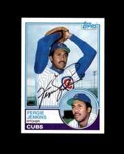 Fergie Jenkins Signed 1983 Topps Chicago Cubs Autographed