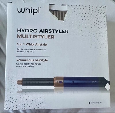 whipl Hydro Airstyler Multistyler 5-in-1 Multi-Styler mit Aufsätzen Schwarz/Gold