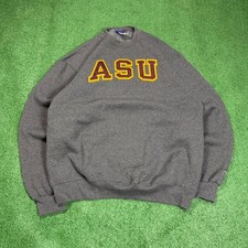 Champion ASU Sweatshirt Men s L Gray Arizona State University Crewneck Spellout