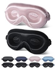BeeVines 2 Pack 3D Contoured Sleep Mask 22 Momme Mulberry Silk Sleeping Eye M...