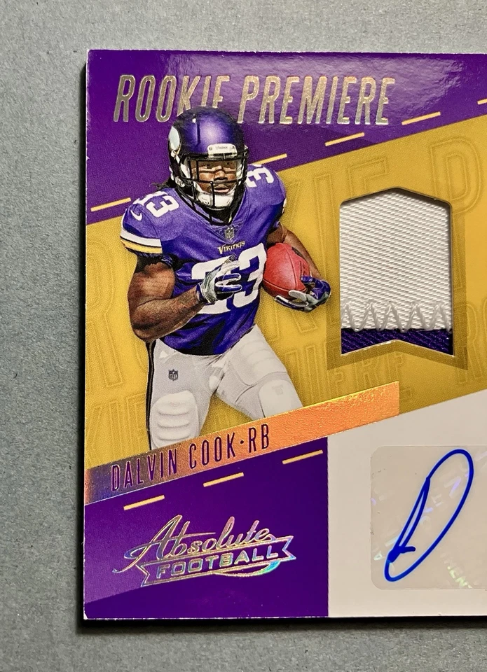 2017 DALVIN COOK Absolute Rookie Premier RC 60/99 Auto Card# 203 - Image 3 of 4