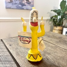 The Walt Disney Store Beauty and Beast Vtg LUMIERE Mini Bean Bag Plush 7" NWT