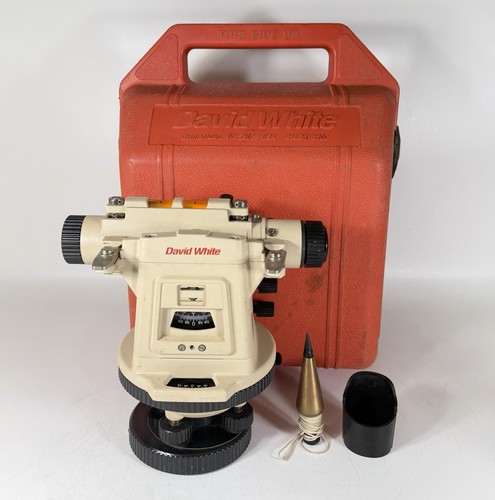David White LT8-300 Realist Universal Level Transit Surveyor in Case - USA Made