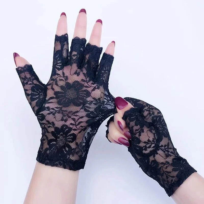 Zac's Alter Ego® 80s Style Short Lace Fingerless Gloves