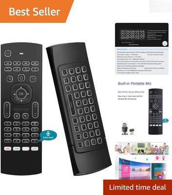 Rechargeable Backlit Air Mouse with Voice Control - Perfect for Smart Devices