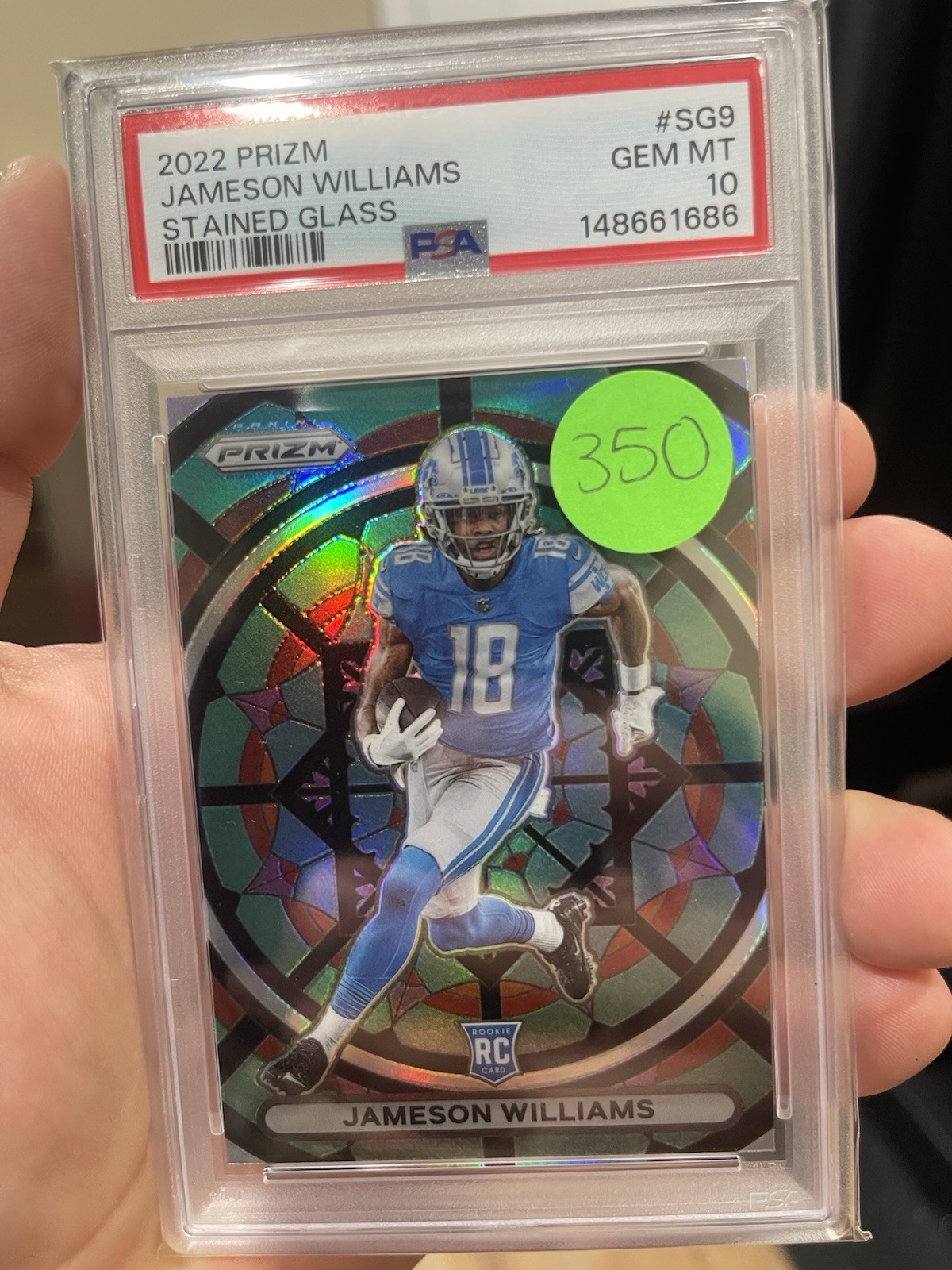 Jameson Williams Panini Prizm Stained Glass #SG9 Base